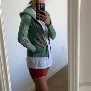 Women’s sage green zip up hoodie